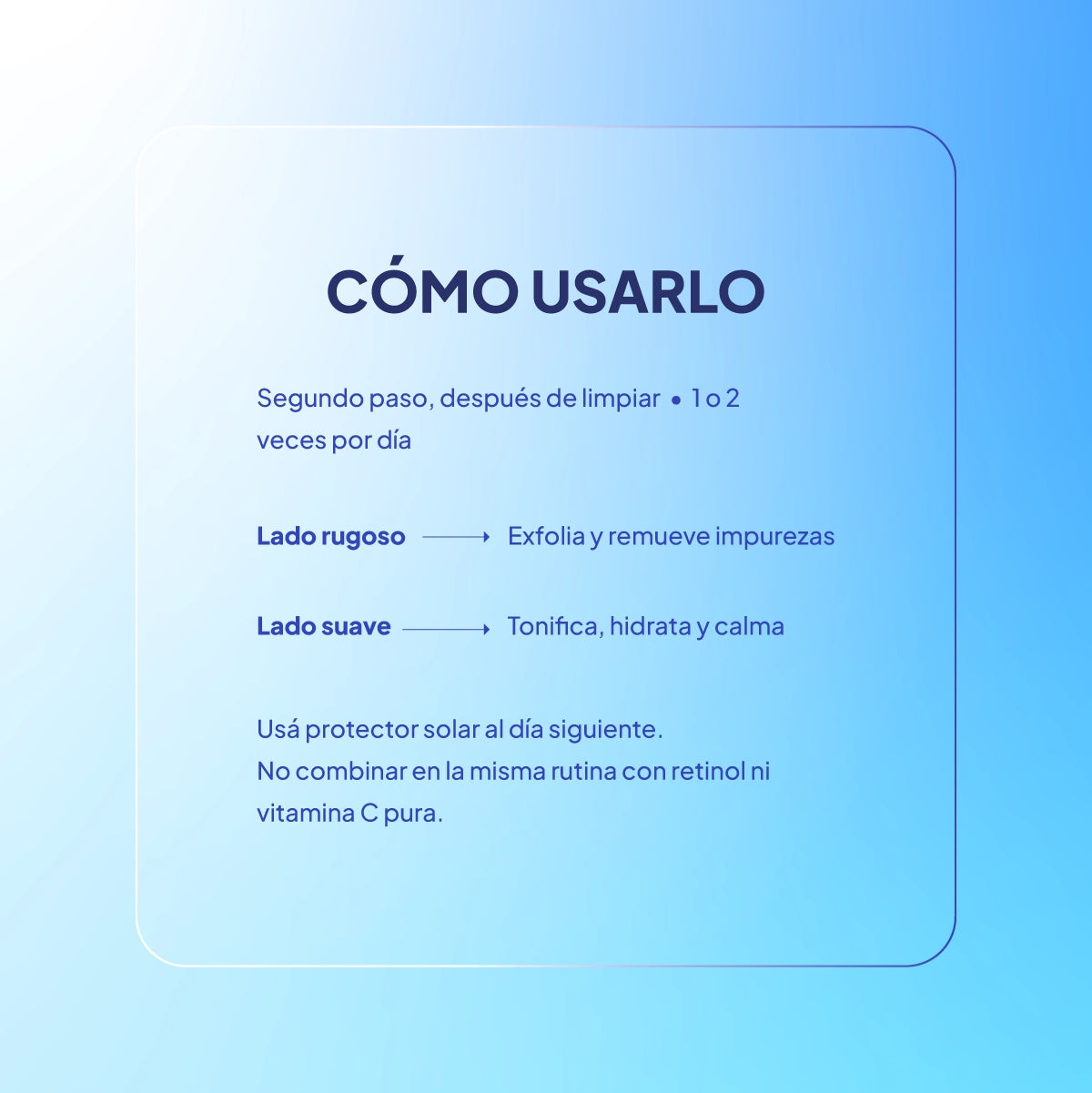 Cómo usar el disco: lado rugoso y lado suave